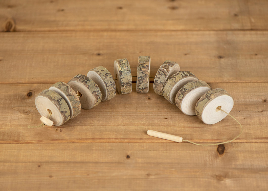 Wood Slice Lacing Beads