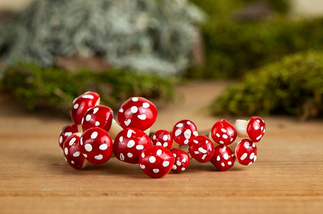 'Fly Agaric' Mini Foam Mushroom Picks