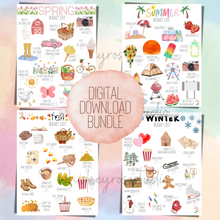 Load image into Gallery viewer, Seasonal Bucket List Printable - Bundle
