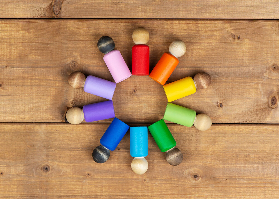 Rainbow Peg Dolls